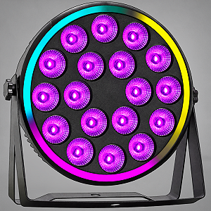 Canhao De Led Luz De Palco Refletor Par Led 18 Leds 18w Rgbwauv Hexaled 324w Borda Led Automatico Ritmico Dmx - 127/220v