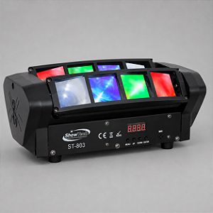 Moving Led Mini Spider Beam 8 Leds 5w Rgbw 40w Automatico Ritmico Dmx Iluminacao Dj Luz De Palco Profissional - 127/220v