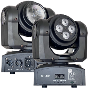 Kit 2 Moving Head Led Double Face 60w Rgbw Dmx