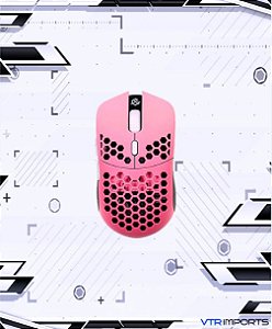 (PRONTA ENTREGA) Mouse G-Wolves Hati S HTS Sakura Limited Edition 49g Ultra Lightweight Honeycomb Design Wired Gaming Mouse up to 12000 DPI - 3360 Performance Sensor - (Pink)