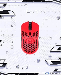  (PRONTA ENTREGA) Mouse G-Wolves Hati HTS Ultra Lightweight Honeycomb Design Wired Gaming Mouse 3360 Sensor - PTFE Skates - 6 Buttons - 50G (Red)