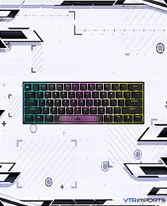 (ENCOMENDA) Teclado Corsair K65 RGB MINI 60% Mechanical Gaming Keyboard (Customizable Per-Key RGB Backlighting, CHERRY MX Speed Mechanical Keyswitches, Detachable USB Typ