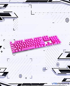(ENCOMENDA) Keycaps Premium Metalic Pink - 104 Teclas (Teclado Full Size)