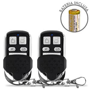 Kit 2 Controle Remoto Portão Eletrônico Aço Escovado 433mhz McGarcia Garen RCG Ipec Agl Acton