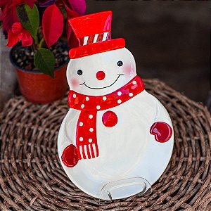 Petisqueira Snowman Candy Cannes