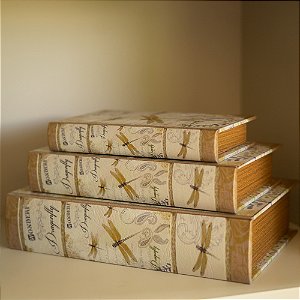 Livros-Caixa Decorativos Libélula M