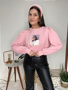 Moletom manga bufante