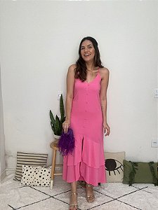 Vestido de alcinha midi