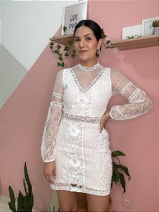 Vestido branco renda