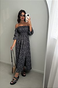 Vestido midi floral - G