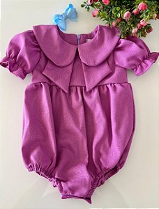 Romper Lavanda  com gola Julia