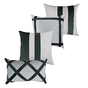 Kit 4 Capas de Almofada Deminas - Coleção Despertar Cru - Verde