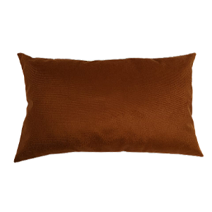 Almofada Baguete 30x50 Deminas- Suede Premium  - Terracota