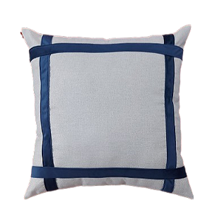 Capa de Almofada Decorativa Deminas 45x45 - Coleção Despertar Cru- Cruzada - Azul