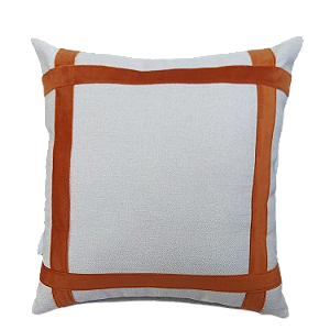 Capa de Almofada Decorativa Deminas 45x45 - Coleção Despertar Cru - Cruzada - Caramelo
