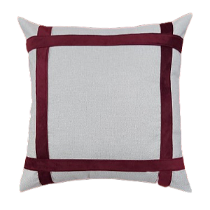 Capa de Almofada Decorativa Deminas 45x45 - Coleção Despertar Cru- Cruzada - Marsala