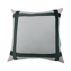 Capa de Almofada Decorativa Deminas 45x45 - Coleção Despertar Cru - Cruzada - Verde