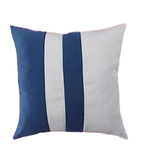 Capa de Almofada Decorativa Deminas 45x45 - Coleção Despertar Cru - Metade - Azul