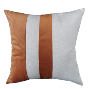 Capa de Almofada Decorativa Deminas 45x45 - Coleção Despertar Cru- Metade - Caramelo