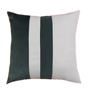 Capa de Almofada Decorativa Deminas 45x45 - Coleção Despertar Cru - Metade - Verde