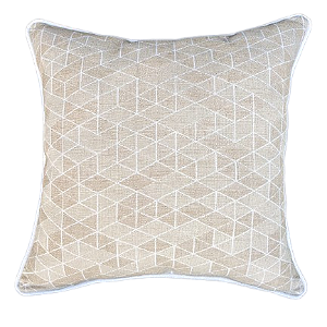 Capa de Almofada Decorativa Deminas 45x45 - Coleção Jacquard - Bege
