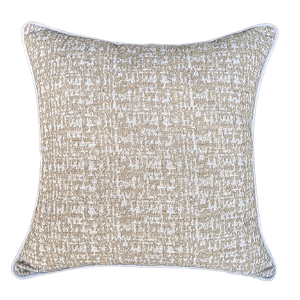 Capa de Almofada Decorativa Deminas 45x45 - Coleção Jacquard - Bege