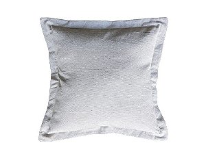 Capa de Almofada Decorativa Deminas 45x45 - Coleção Jacquard - Bege Liso