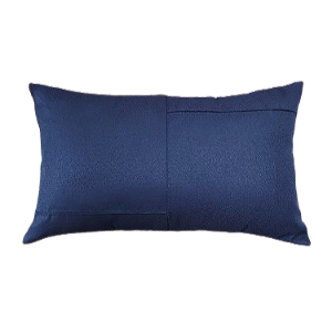 Almofada Baguete Decorativa 30x50 Deminas - Coleção Indigo - Drapeado Azul