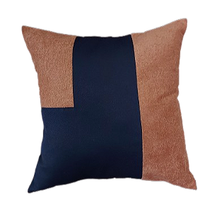 Capa de Almofada Decorativa Deminas 45x45 - Coleção Indigo - Geométrica Azul