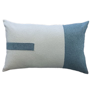 Almofada Baguete Decorativa 30x50 Deminas - Coleção Serenity- Azul