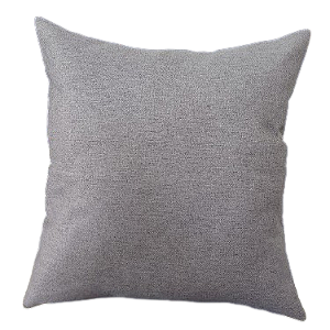 Capa de Almofada Decorativa Deminas 45x45 - Coleção Indigo - Cinza Lisa