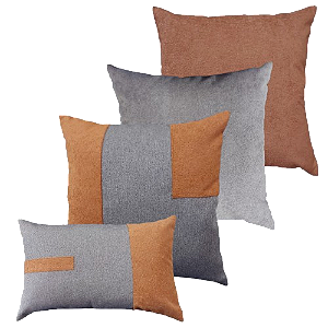 Kit 4 Capas de Almofadas Decorativas Deminas 50x50 - Coleção Indigo