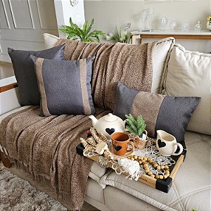 Kit 4 Capas de Almofadas Decorativas Deminas 50x50 - Coleção London