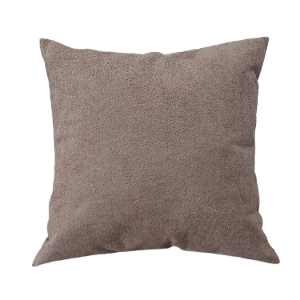Capa de Almofada Decorativa Deminas 50X50 - Coleção Natural-Boucle Liso Marrom