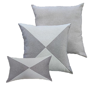 Kit 3 Capas de Almofadas Decorativas Deminas 45x45- Coleção Natural-Off