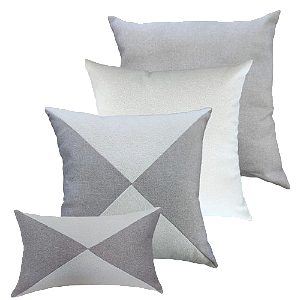 Kit 4 Capas de Almofadas Decorativas Deminas 45x45- Coleção Natural-Off