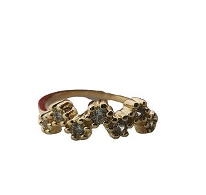 Anel zig zag microzircônia
