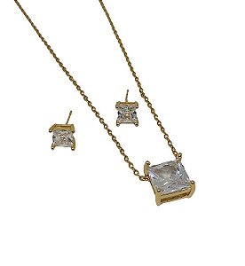 Conjunto pedra quadrado