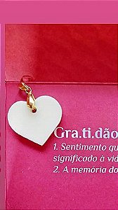 Pingente de Leite Materno- Brilha no escuro - Coração amor eterno de amor c/ elo para corrente e cordão brinde