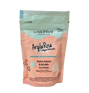 ARGILA ROSA COM COLAGENO HIDROLISADO EM PO 100g LABOTRAT