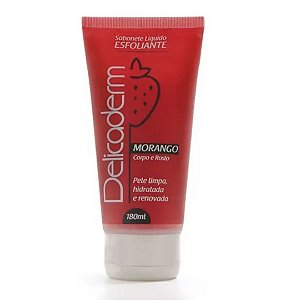 SABONETE LIQUIDO ESFOLIANTE MORANGO DELICADERM