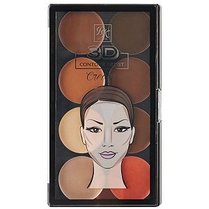 PALETA DE CONTORNO CREMOSA CONTOUR ARTIST CREAM-LIGHT MEDIUM DARK RK BY KISS