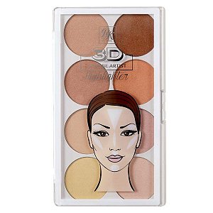 PALETA ILUMINADORA CONTOUR ARTIST CREAM-STROBING RK BY KISS