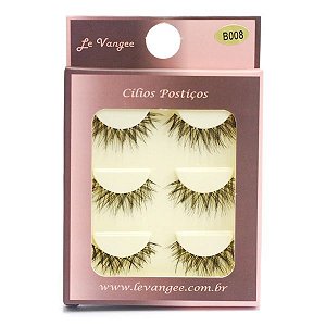 CÍLIOS POSTIÇOS  B008 LE VANGEE (3 PARES)