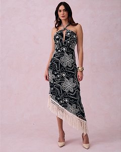 Vestido Bordado Franjas