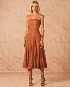 Vestido Balonê Renda sem alças