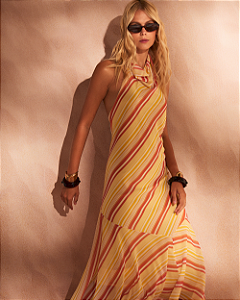 Vestido Degagê Listrado