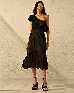 Saia Tricoline Bordado Richelieu