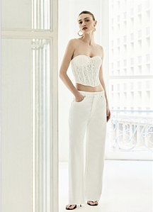 Calça Reta Branca