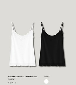 Regata com detalhe em renda